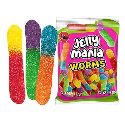 Ζελίνια Jake Sour Worms Σακ=100g Jake SA