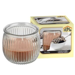 Κερί Cookies and Cream σε Βάζο 21h 85gr Net, 7x6,5cm Homie 57467