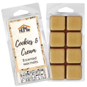 Αρωματικό wax Melt Cookies & Cream σετ=8 Κύβοι 80gr Homie 57483