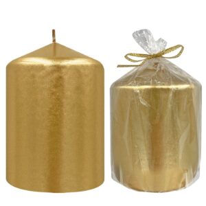 37-472 Κερί Κολώνα Χρυσό 7x7,5cm 7,5x7cm Homie 57492