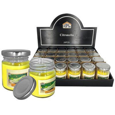 Κερί Σιτρονέλα σε Βαζάκι με Καπάκι 6x5cm 105g Gross, 30g net Homie 57499