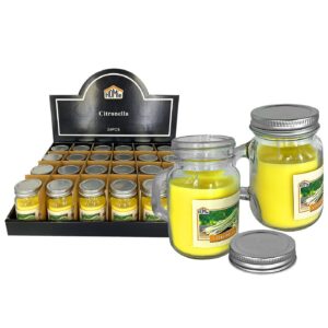 37-481 Κερί Σιτρονέλας σε Γυάλινο Ποτήρι με Καπάκι 8,5x6cm 210g Gross, 90g net Homie 57501