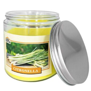 37-485 Κερί Σιτρονέλα σε Βάζο Γυάλινο με Καπάκι 10x9,5cm 545g Gross, 280g net Homie 57505