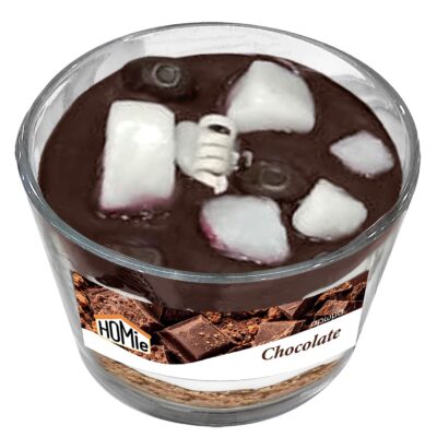 Κερί Μεγάλο Βάζο Επιδόρπιο Σοκολάτα ø10x8cm Homie 57521