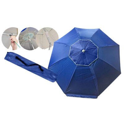 Ομπρέλα Παραλίας Alu-Fiberglass 2m με Επένδυση UV SummerTiempo 622363