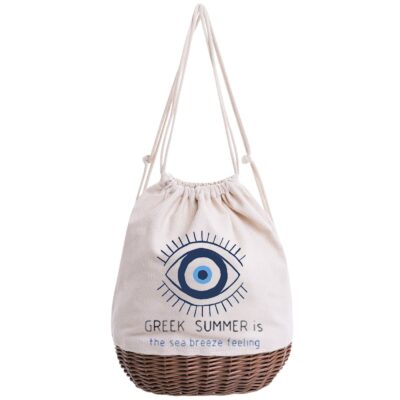 Τσάντα Πουγκί με Πάτο Καλάθι Υ:36cm Βάση:29x22cm SummerTiempo 622364