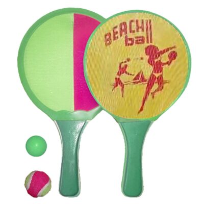 Ρακέτες 2 Όψεων σετ=2 + 2μπαλακια 33x19x0,9cm SummerTiempo 62255