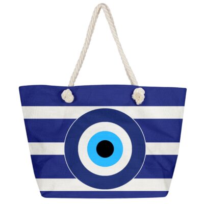 Τσάντα Παραλίας Μεγάλη με Μάτι 55x34x17cm SummerTiempo 622550