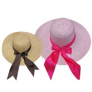 Καπέλο Ψαθόχαρτο με Διχρωμία Γυναικείο ø43cm SummerTiempo 622568