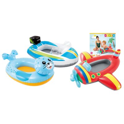 Φουσκωτή Παιδική Βάρκα Αεροπλανάκι , Αμάξι & Ψαράκι Intex ~109x74cm Intex 59380NP