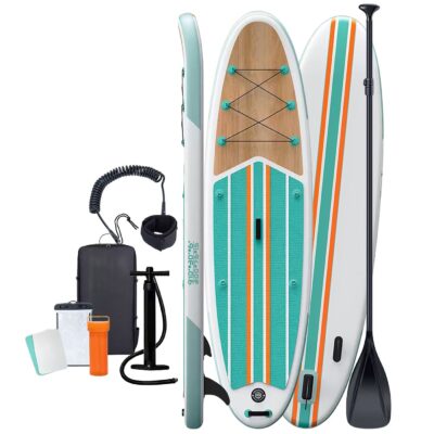 Sup Φουσκωτή Σανίδα 10 Feet Μέγιστο Φορτίο: 150kg. Βάρος Σανίδας=~8kg, Μήκος=300cm(~10 Feet), Πλάτος=76cm, Πάχος=15cm SummerTiempo 622742