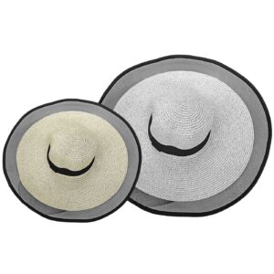 Καπέλο Γυναικείο Ψαθόχαρτο Κορδέλα και Τούλι ø50cm SummerTiempo 622746