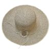 Καπέλο Γυναικείο Ψαθόχαρτο με Σχοινί και Λουλούδι Φ42cm SummerTiempo 622748