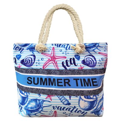 Τσάντα Παραλίας Summer Κοχύλια 50x34x15cm SummerTiempo 622758