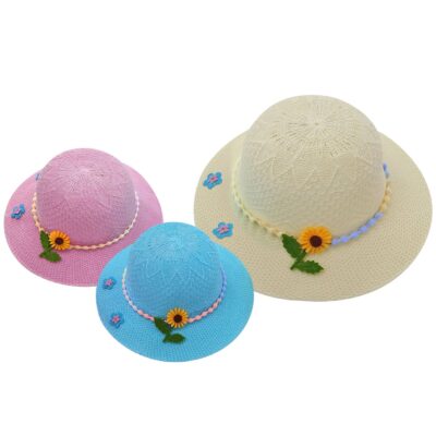 Καπέλο Στρογγυλό Μπεμπέ με Λουλούδι ø24cm SummerTiempo 622916