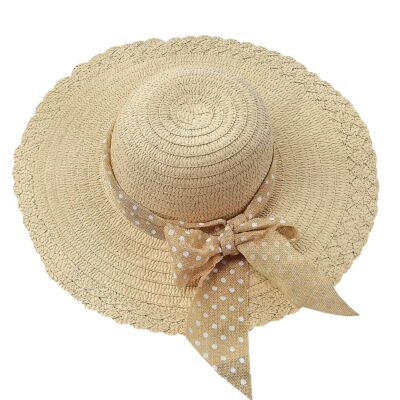 Καπέλο Ψαθόχαρτο Γυναικείο με Πουά Κορδέλα ø43cm SummerTiempo 622917