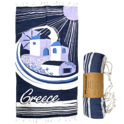 Πετσέτα Θαλάσσης Pestemal Greek Island ~280g 90x180cm SummerTiempo 622962