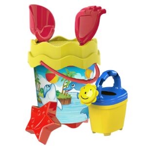 Κουβαδάκι Δελφίνια με Ποτιστήρι ø17cm σετ=6 τεμ SummerTiempo 622990