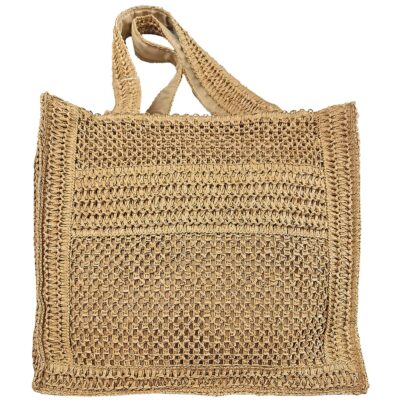 Τσάντα Ψαθόχαρτο Τεραγωνισμένη 38x38x13cm SummerTiempo 623132