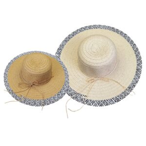 Καπέλο Ψαθόχαρτο με Δίχρωμο Περίγυρο ø40cm SummerTiempo 623158