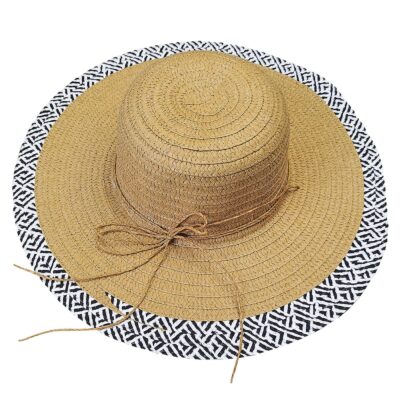 Καπέλο Ψαθόχαρτο με Δίχρωμο Περίγυρο ø40cm SummerTiempo 623158