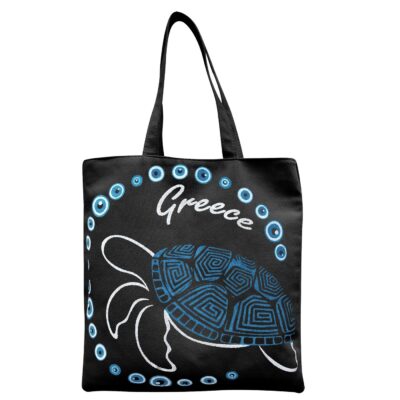 Τσάντα Βαμβακερή Τουριστική Μαύρη 40x40x10cm SummerTiempo 623186