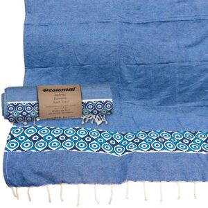 Πετσέτα Θαλάσσης Pestemal Μικρά Ματάκια ~280g 90x180cm SummerTiempo 623187