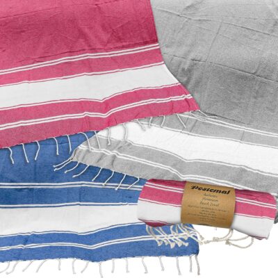 Πετσέτα Θαλάσσης Pestemal Λευκή Φάσα ~280g 90x180cm SummerTiempo 623191