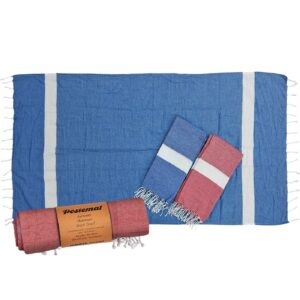 Πετσέτα Θαλάσσης Pestemal Ρόμβοι Λευκή Φάσα ~280g 90x180cm SummerTiempo 623193