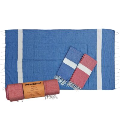 Πετσέτα Θαλάσσης Pestemal Ρόμβοι Λευκή Φάσα ~280g 90x180cm SummerTiempo 623193