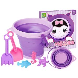 Κουβαδάκι Μαλακό Πτυσσόμενο μωβ Ανθρωπάκι 23x17cm SummerTiempo 623223