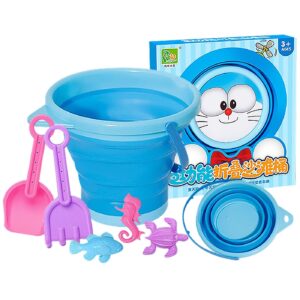 Κουβαδάκι Μαλακό Πτυσσόμενο Μπλε Ανθρωπάκι 23x17cm SummerTiempo 623224