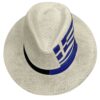 Καπέλο Ψαθόχαρτο Cowboy με Κορδέλα Ελληνική Σημαία 34x31x12cm SummerTiempo 623229
