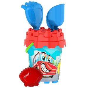 Κουβαδάκι Αμαξάκια Φ14cm σετ=5 τεμ SummerTiempo 623301