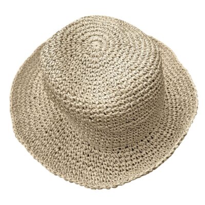 Καπέλο Ψαθόχαρτο Χειροποίητο Μαλακό Εκρού ø29cm SummerTiempo 623353