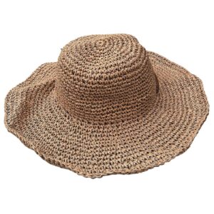 Καπέλο Ψαθόχαρτο Χειροποίητο Μαλακό Καφέ ø40cm SummerTiempo 623354