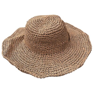 Καπέλο Ψαθόχαρτο Χειροποίητο Μαλακό Καφέ ø40cm SummerTiempo 623354