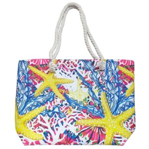 Τσάντα Παραλίας με Αστερίες 56x37x17cm SummerTiempo 623372