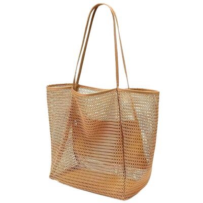 Τσάντα Παραλίας Ψαθόχαρτο Τρυπητή 51x39x15cm SummerTiempo 623373