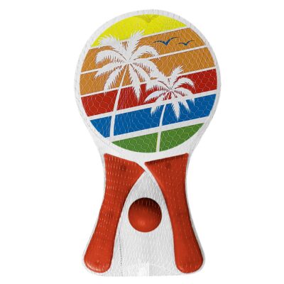 Ρακέτες Παιδικές Μεγάλες Σετ=2+1 Μπαλάκι 38x24x0,6cm SummerTiempo 62680