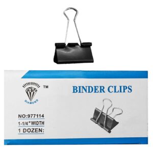 50-2207 Κλιπς Μαύρα Πιάστρες πακ=12τεμ 32mm JustNote 702227