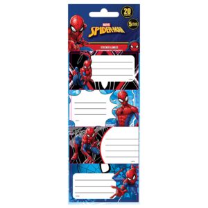 50-3129 Ετικέτες Spiderman σετ=5 Φύλλα 20 Ετικέτες Spiderman