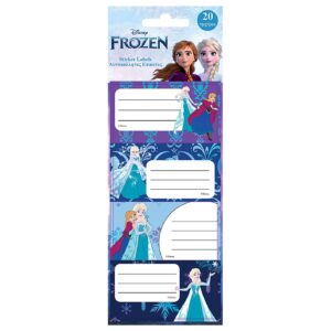 50-3130 Ετικέτες Frozen σετ=5 Φύλλα 20 Ετικέτες Disney
