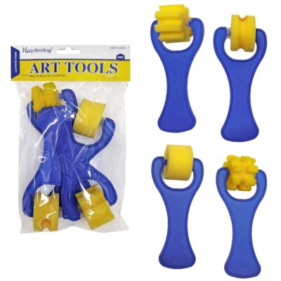 Ρολό Ζωγραφικής Αφρώδη 4 τεμ με Σχέδια 13cm JustNote 703204