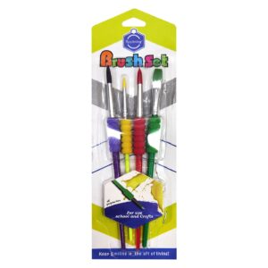 50-3187 Πινέλα Ζωγραφικής με Μαλακή Λαβή σετ=4 τεμ 19cm JustNote 703207