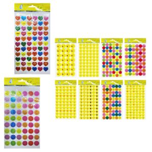 50-3352 Αυτοκόλλητα Επιβράβευσης Καρδούλες Φατσούλες 23x14cm JustNote 703372