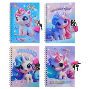 50-3364 Σημειωματάριο με Λουκέτο Μονόκερος 13x18cm JustNote 703384