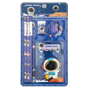 50-3428 Σχολικό σετ=6τεμ Μόνο Μπλε Αστροναύτης 23χ12cm JustNote 703448