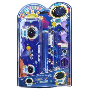 50-3429 Σχολικό σετ=8τεμ Αστροναύτης με Μεταλλική Κασετίνα 27χ17cm JustNote 703449