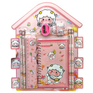 50-3430 Σχολικό σετ=8τεμ Σχέδιο Πρόβατα με Τετράδιο 27x22cm JustNote 703450